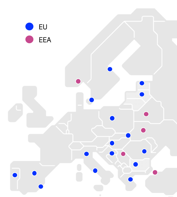 Map of Healthics's EU System